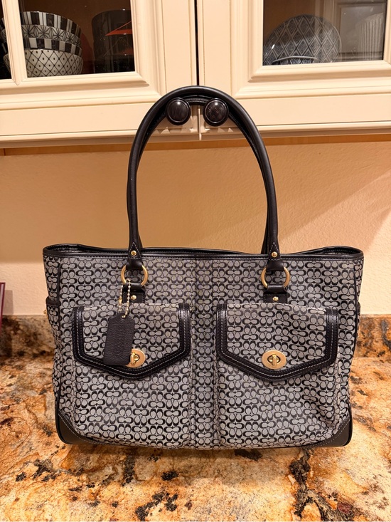 Coach Handbags - Coach y2k Signature Canvas Work Tote 5376